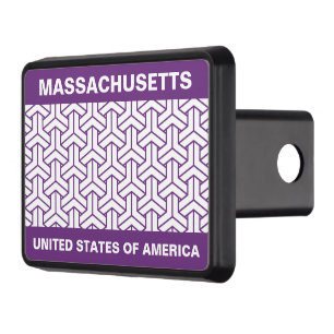 Cache Pour Crochet De Remorquage Oriental violet blanc Ayame Japon Motif Bishamon