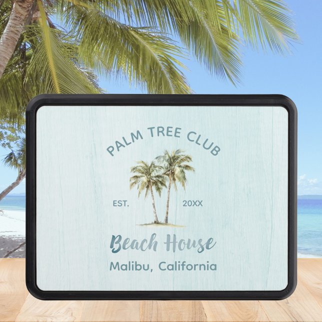 Cache Pour Crochet De Remorquage Palmiers à coco bleu clair (In situ)