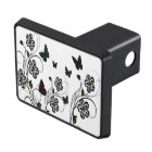 Papillons colorés sur Fleurs blanches