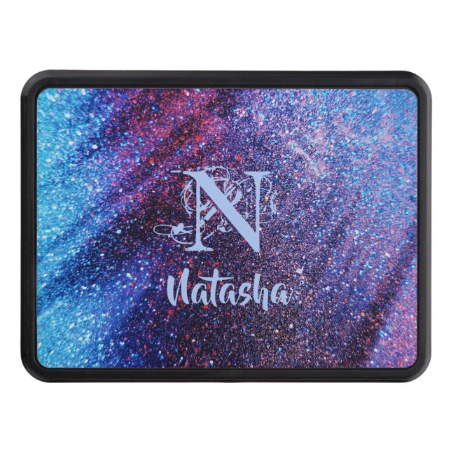 Cache Pour Crochet De Remorquage Parties scintillant violette personnalisée  (Devant)