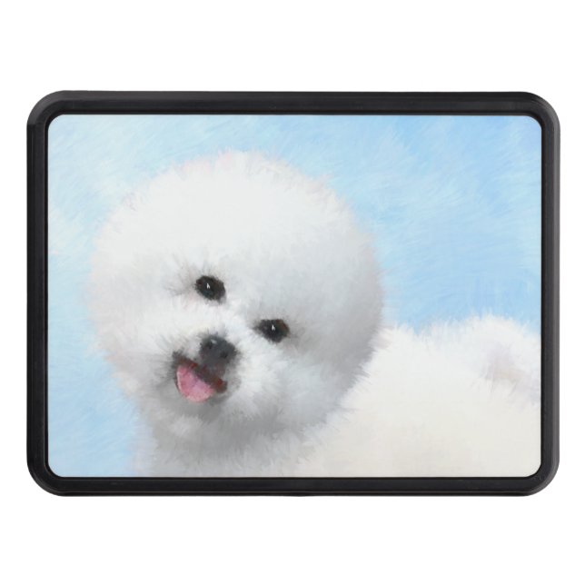 Cache Pour Crochet De Remorquage Peinture Bichon Frise - Cute Original Chien Art (Devant)