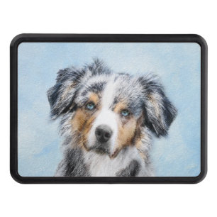 Cache Pour Crochet De Remorquage Peinture de berger américaine miniature - Chien Ar