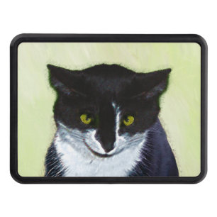 Cache Pour Crochet De Remorquage Peinture de chat Tuxedo - Cute Original Cat Art