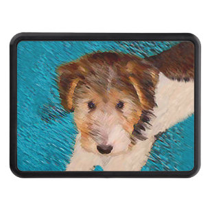 Cache Pour Crochet De Remorquage Peinture de chiot Terrier Fox - Art de chien origi