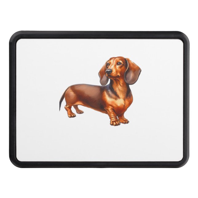 Cache Pour Crochet De Remorquage Peinture de Dachshund - Peinture d'aquarelle de ch (Devant)