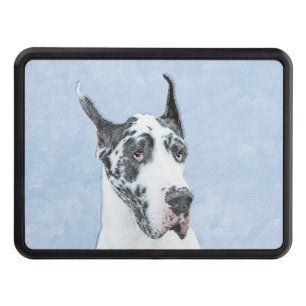 Cache Pour Crochet De Remorquage Peinture de Great Dane (Arlequin) - Art original d