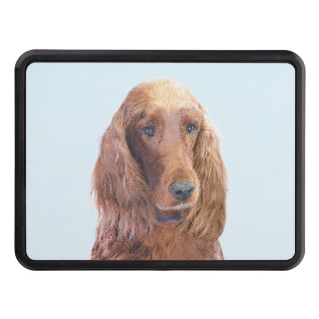 Cache Pour Crochet De Remorquage Peinture de Setter irlandais - Joli art original d (Devant)