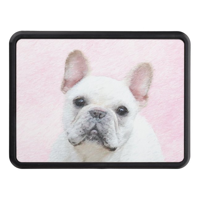 Cache Pour Crochet De Remorquage Peinture française de Bulldog (Crème/Blanc) (Devant)