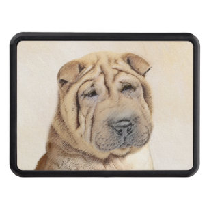 Cache Pour Crochet De Remorquage Peinture Shar Pei - Cute Original Chien Art