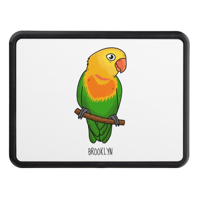 Cache Pour Crochet De Remorquage Perroquet de caricature mignon lovebird (Devant)