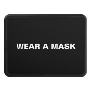 Cache Pour Crochet De Remorquage Porter un masque, noir blanc minimaliste remorque