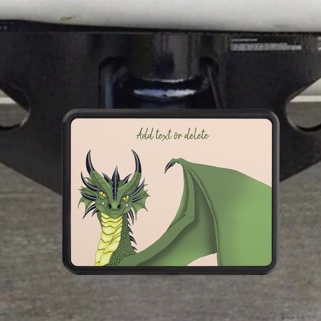 Cache Pour Crochet De Remorquage Portrait Portrait de Dragon Vert (Créateur téléchargé)