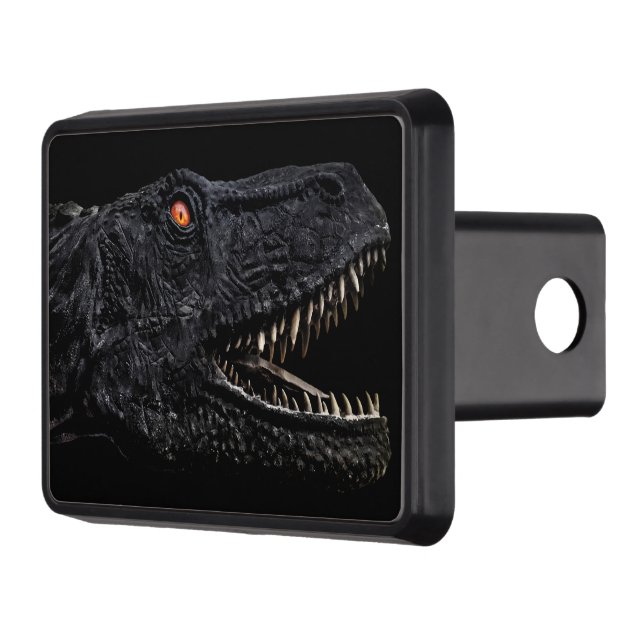 Cache Pour Crochet De Remorquage Poster noir de Tréx Dinosaur Head (Gauche)