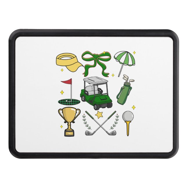 Cache Pour Crochet De Remorquage Preppy Golf Coquette (Devant)