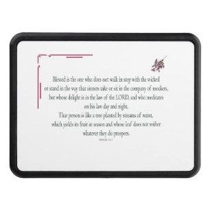 Cache Pour Crochet De Remorquage Psaume 1:1-3, Béni est celui qui,