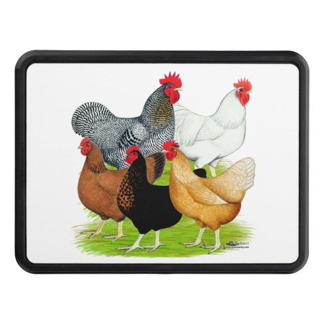 Cache Pour Crochet De Remorquage Quintette de poulet liée au sexe (Devant)