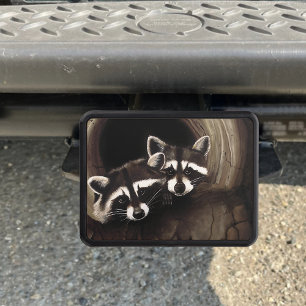 Cache Pour Crochet De Remorquage Raccoons Brown Cute Tree