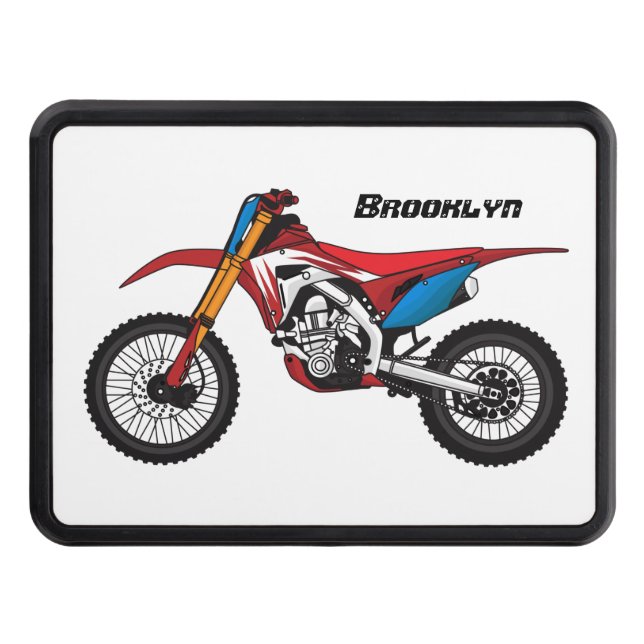 Cache Pour Crochet De Remorquage Red dirt bike motorcycle (Devant)