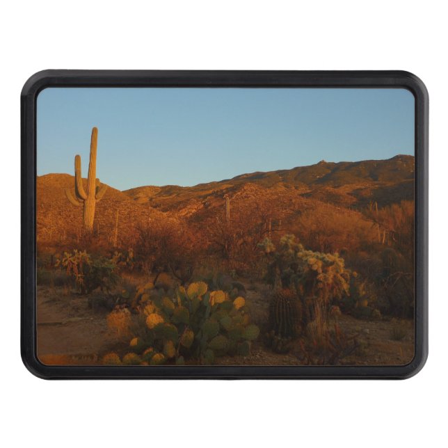 Cache Pour Crochet De Remorquage Saguaro Sunset I Arizona Désert Paysage (Devant)