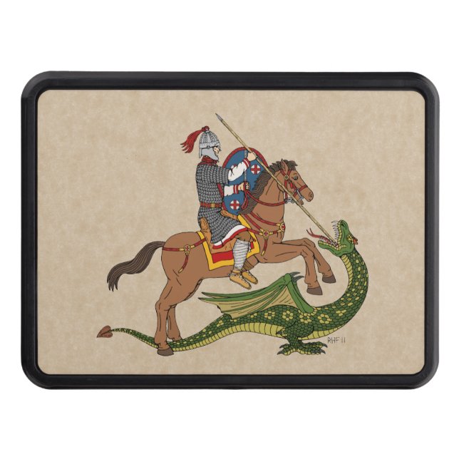 Cache Pour Crochet De Remorquage Saint George et le Dragon (Devant)