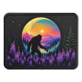 Cache Pour Crochet De Remorquage Sasquatch Rainbow Mountain Moon Horloge murale