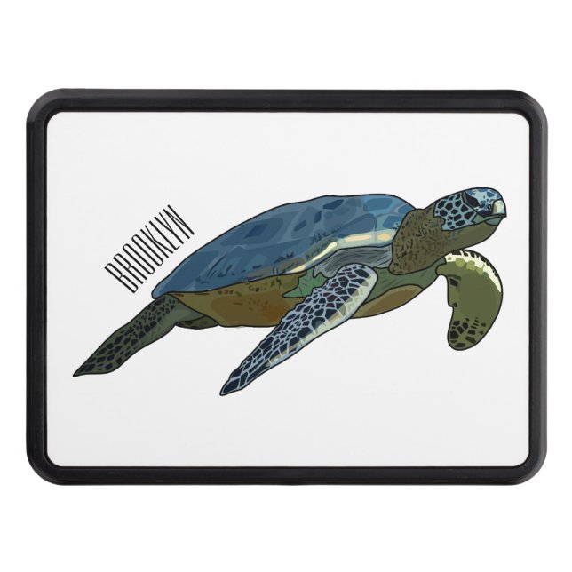 Cache Pour Crochet De Remorquage Sea turtle cartoon (Devant)