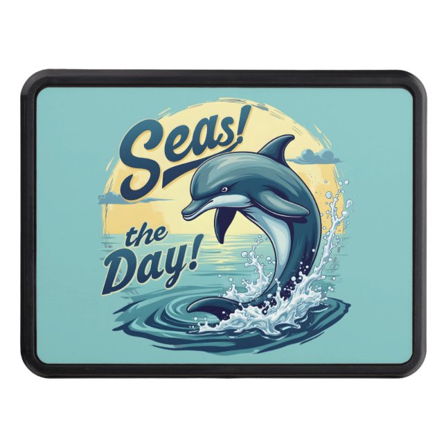 Cache Pour Crochet De Remorquage Seas Day Retro Dolphin Océan esthétique (Devant)