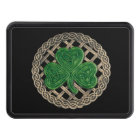 Shamrock noir sur noeuds celtiques