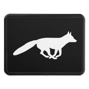 Cache Pour Crochet De Remorquage Silhouette de Fox blanc