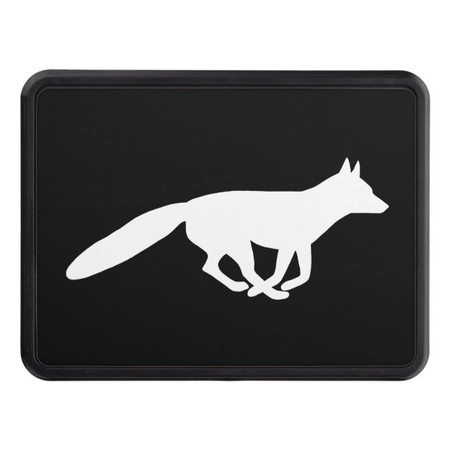 Cache Pour Crochet De Remorquage Silhouette de Fox blanc (Devant)