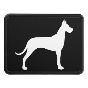 Cache Pour Crochet De Remorquage Silhouette de great dane