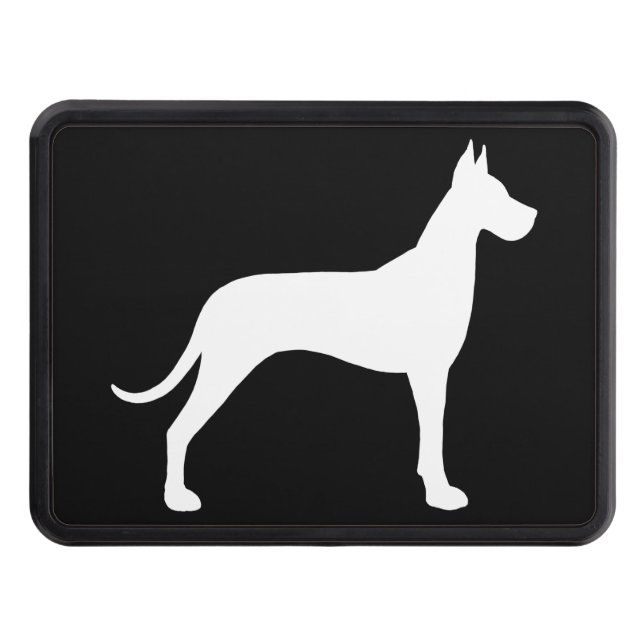 Cache Pour Crochet De Remorquage Silhouette de great dane (Devant)