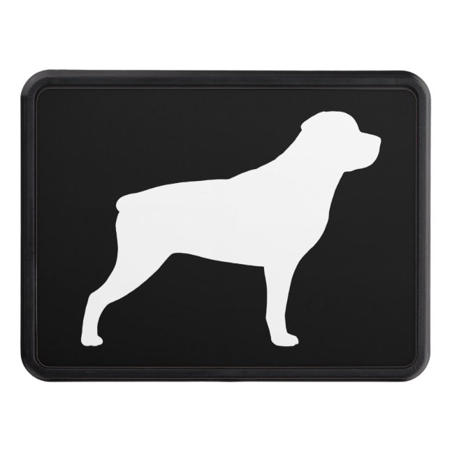 Cache Pour Crochet De Remorquage Silhouette de rottweiler (Devant)