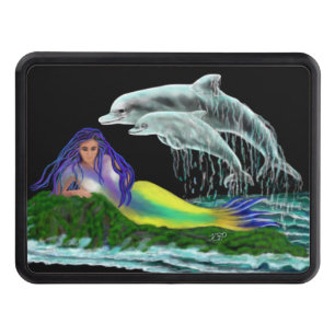 Cache Pour Crochet De Remorquage Sirène avec dauphins