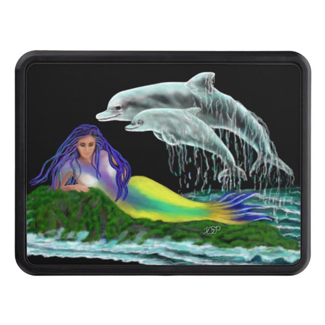 Cache Pour Crochet De Remorquage Sirène avec dauphins (Devant)