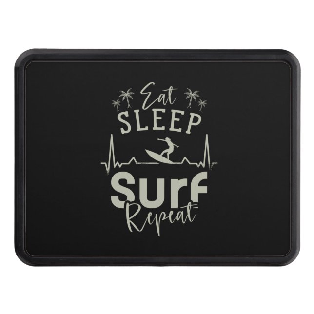 Cache Pour Crochet De Remorquage Surf de sommeil de manger répéter (Devant)