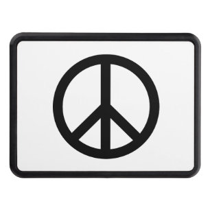 Cache Pour Crochet De Remorquage Symbole de paix Anti War noir blanc simple