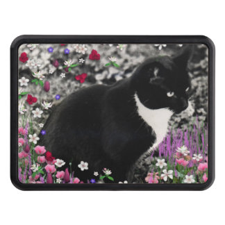 Cache Pour Crochet De Remorquage Taches de rousseur en fleurs II, chat noir et