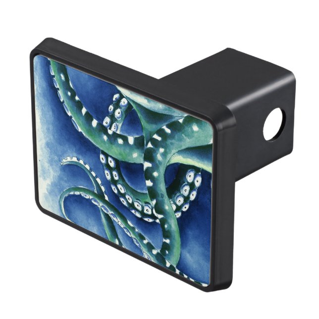 Cache Pour Crochet De Remorquage Tentacles verts bleus (haut Droit)