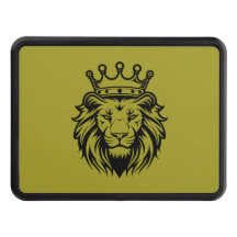 Tête de lion avec silhouette de couronne - Noir 1