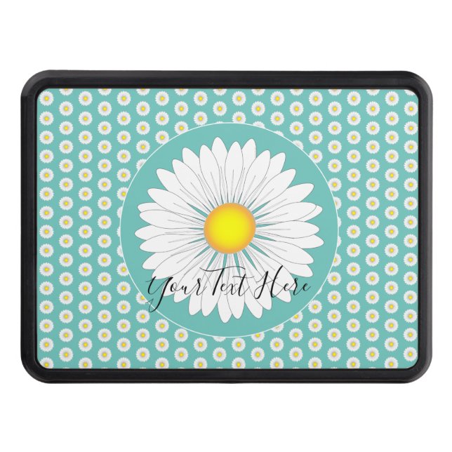 Cache Pour Crochet De Remorquage Texte personnalisé turquoise Plutôt Petite Faisée (Devant)