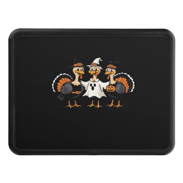 Cache Pour Crochet De Remorquage Turquie Halloween Boo, Thanksgiving Turquie, Éffra (Devant)