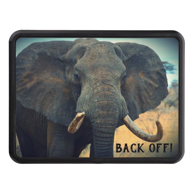 Cache Pour Crochet De Remorquage Un éléphant africain proche (Devant)