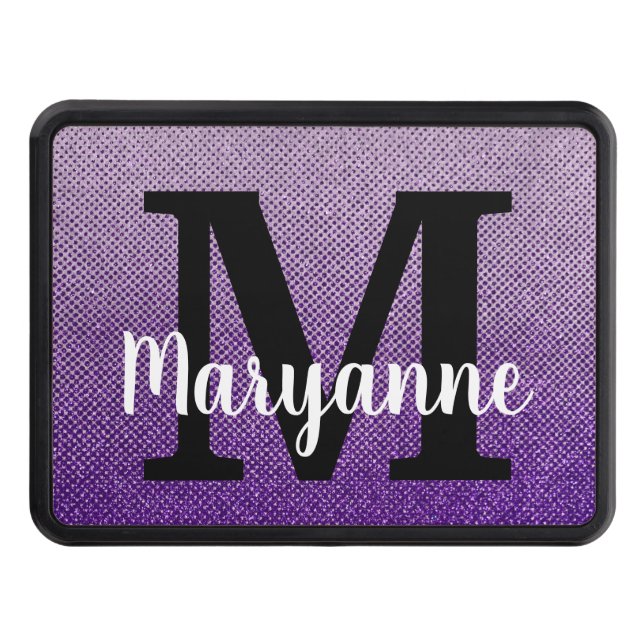 Cache Pour Crochet De Remorquage Une fille et son camion Polka Dot Ombre Monogramme (Devant)