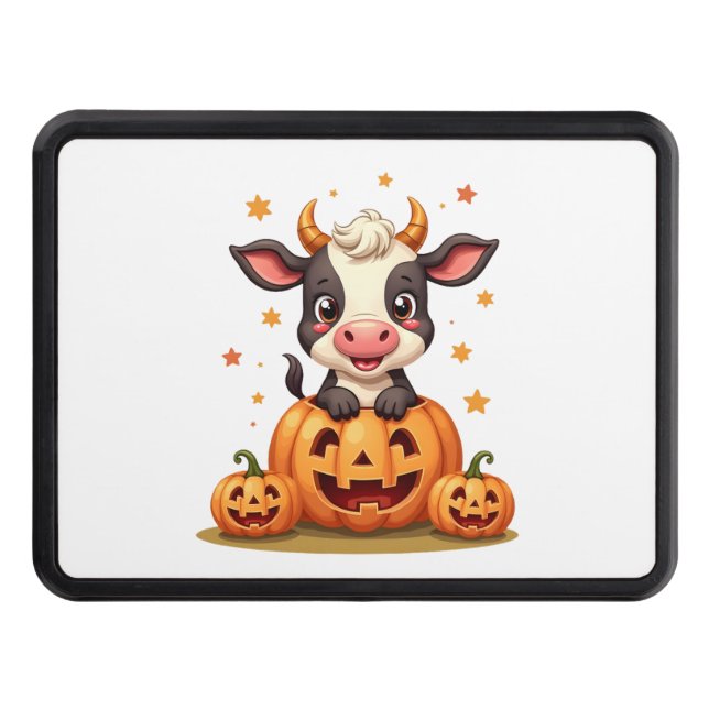 Cache Pour Crochet De Remorquage Vache citrouille Patch (Devant)