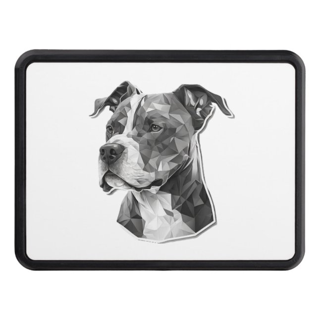 Cache Pour Crochet De Remorquage Visage de chien Pitbull (Devant)