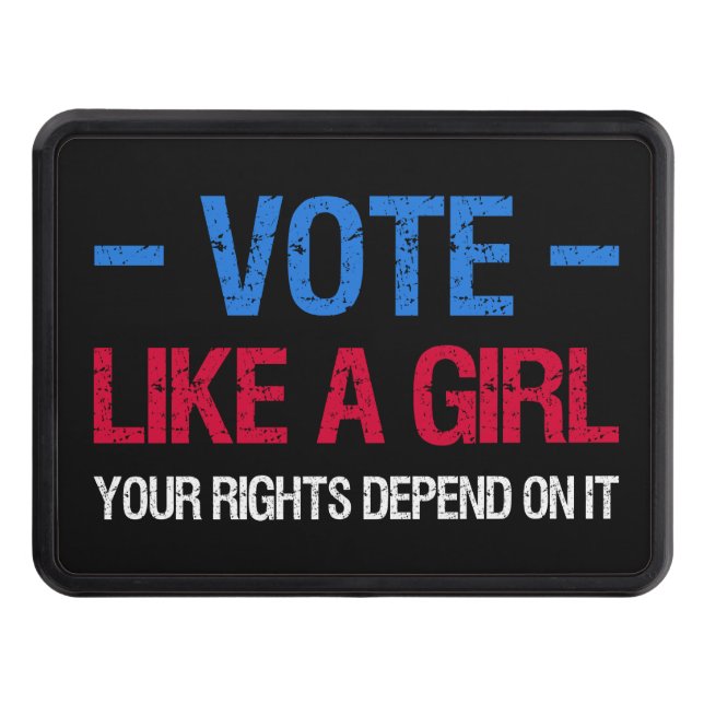 Cache Pour Crochet De Remorquage Vote Like A Girl (Devant)