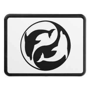 Cache Pour Crochet De Remorquage Yin Yang Dauphins Trailer Hitch Cover