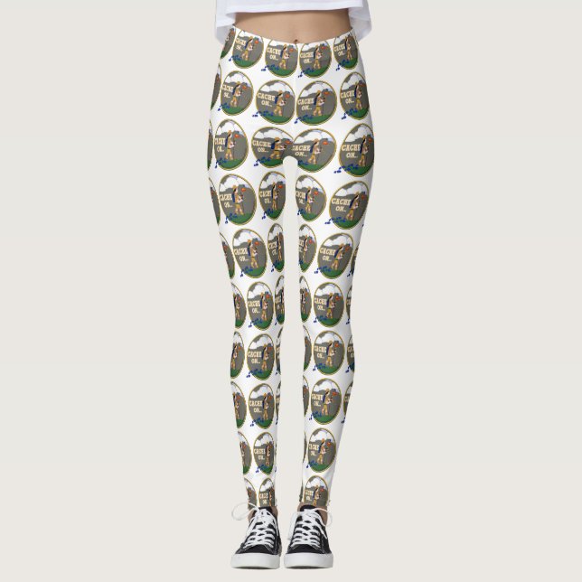 CACHE SUR LA FILLE - GEOCACHING Leggings (Devant)