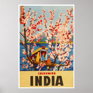 Cachemira India Poster Cherry Blossom Art Indian